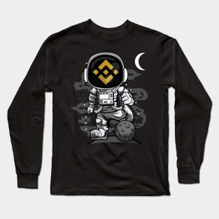 Astronaut Binance BNB Coin To The Moon Crypto Token Cryptocurrency Wallet Birthday Gift For Men Women Kids Long Sleeve T-Shirt